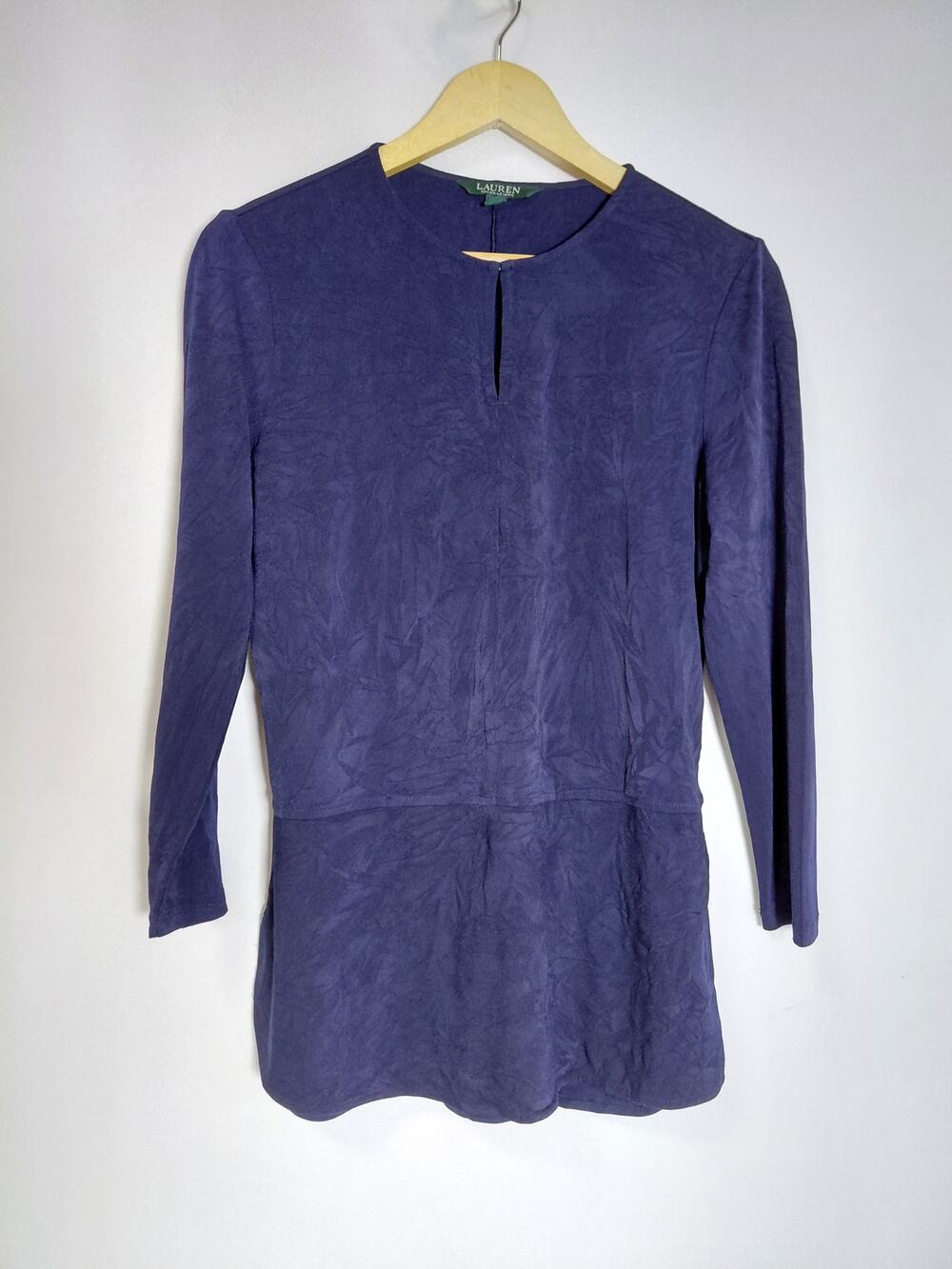 LAUREN RALPH LAUREN Purple Top Solid Knit Size M